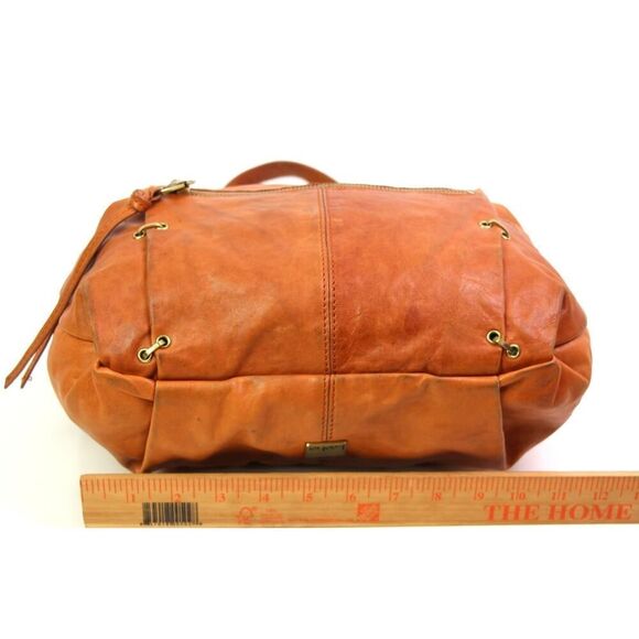 ROOMY Kooba TAN BROWN REAL LEATHER FRAME SHOULDER BAG TOTE HOBO HANDBAG SATCHEL - Picture 10 of 14